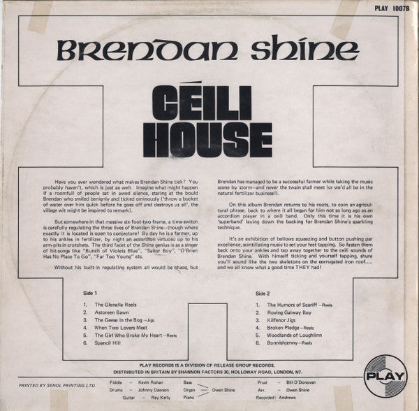 Brendan Shine : Céili House (LP, Album)