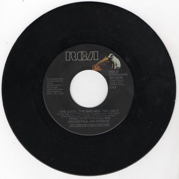 Hugo Montenegro, His Orchestra And Chorus : The Good, The Bad And The Ugly / For A Few Dollars More (7", Single, Mono, RE)