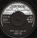 Bobby Vee : More Than I Can Say (7", Single)