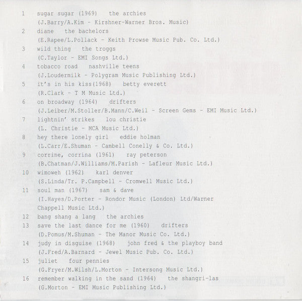 Various : The Sixties Album (CD, Comp)
