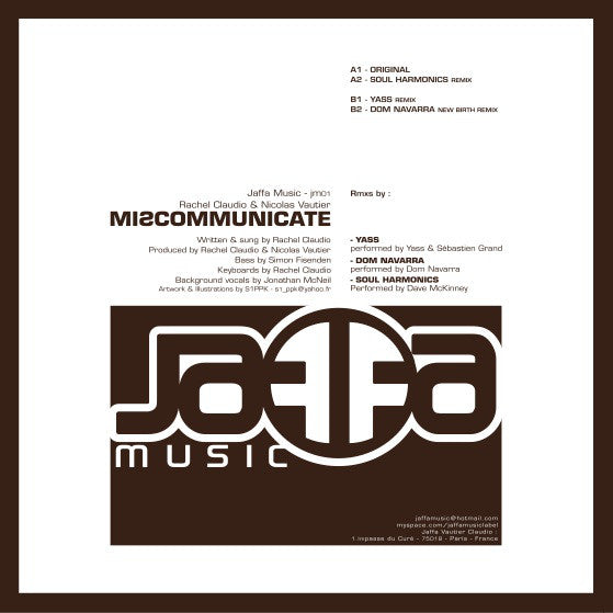 Rachel Claudio & Nicolas Vautier : Miscommunicate (12")