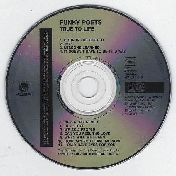 Funky Poets : True To Life (CD, Album)