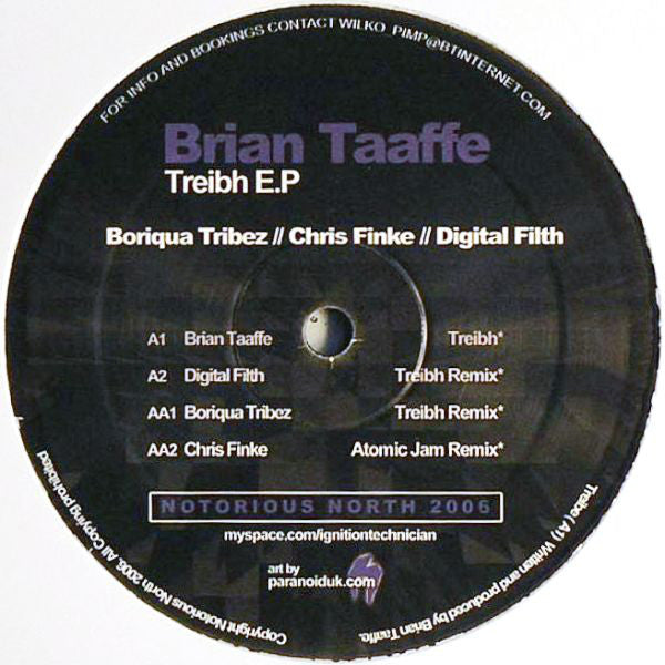 Brian Taaffe : Treibh E.P. (12", EP)