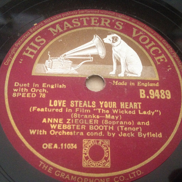Anne Ziegler & Webster Booth : We'll Gather Lilacs / Love Steals Your Heart (Shellac, 10")