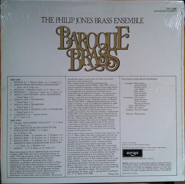 Philip Jones Brass Ensemble : Baroque Brass (LP, Album)