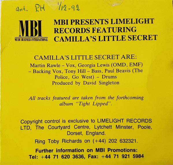 Camilla's Little Secret : E.P. (CD, EP, Promo)