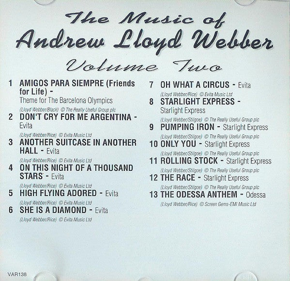 Andrew Lloyd Webber : The Music Of Andrew Lloyd Webber Volume Two (CD)