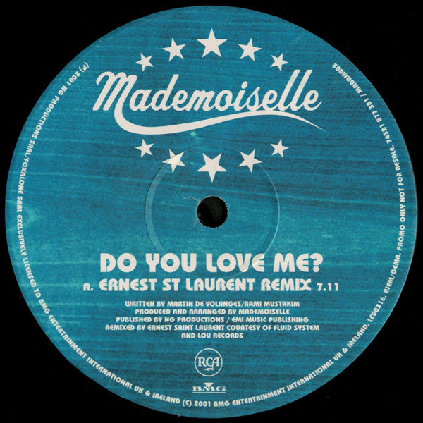 Mademoiselle : Do You Love Me? (12", Promo)