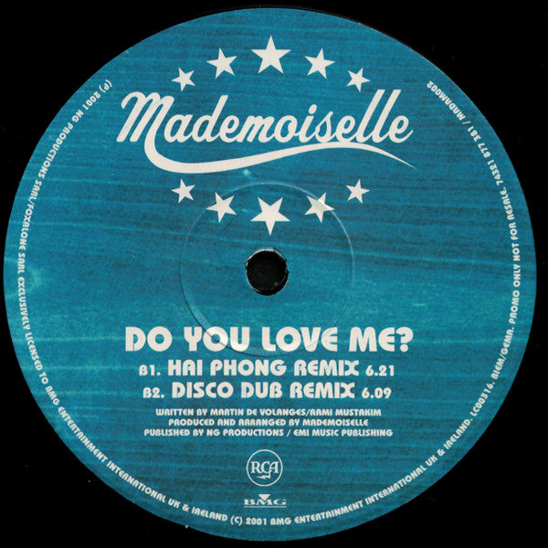 Mademoiselle : Do You Love Me? (12", Promo)