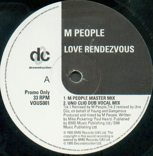 M People : Love Rendezvous (12", Promo)