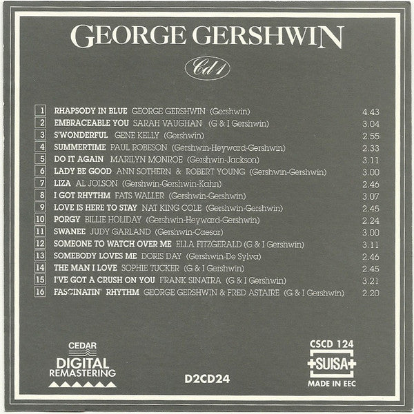 George Gershwin & Cole Porter : The Gershwin & Porter Gold Collection (2xCD, Comp, RM)