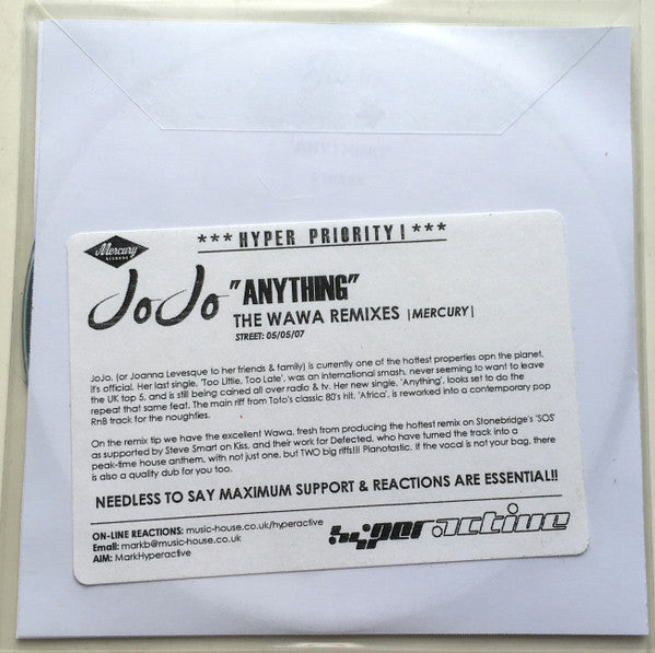 JoJo (3) : Anything (CDr, Promo)