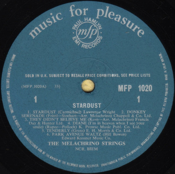 The Melachrino Strings Conducted By George Melachrino : Stardust (LP, Blu)