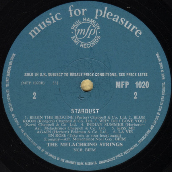 The Melachrino Strings Conducted By George Melachrino : Stardust (LP, Blu)