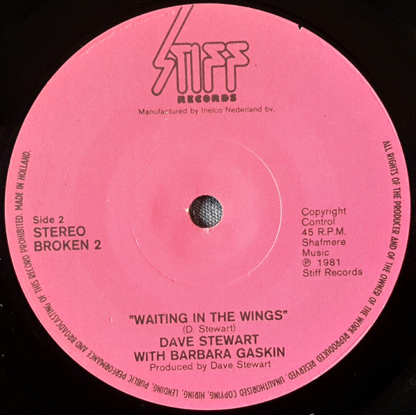 Dave Stewart & Barbara Gaskin : It's My Party (7", Single, Sol)