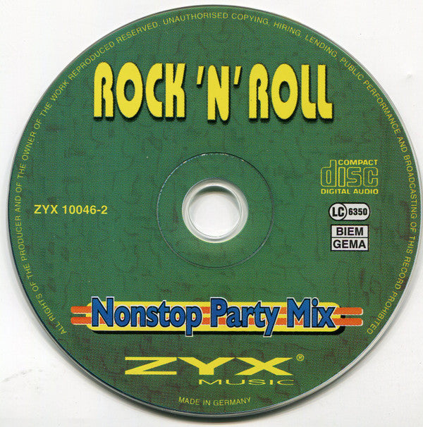 Various : Rock 'N' Roll Nonstop Party Mix (CD, Comp, Mixed)