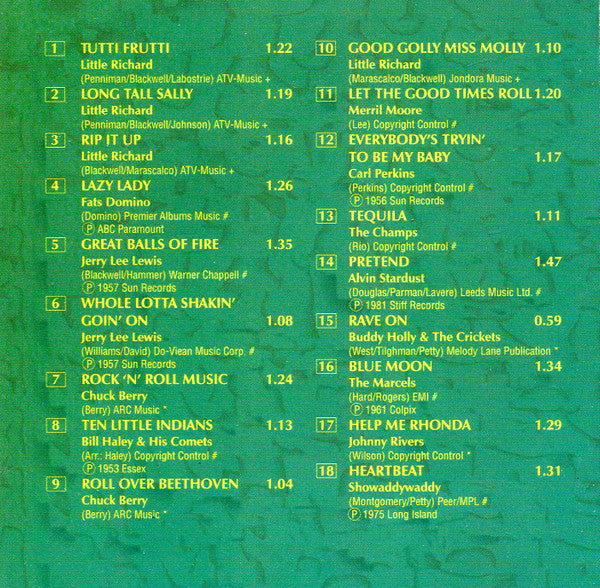 Various : Rock 'N' Roll Nonstop Party Mix (CD, Comp, Mixed)