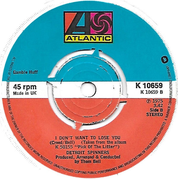 Spinners : Games People Play (7", Single, 4-p)