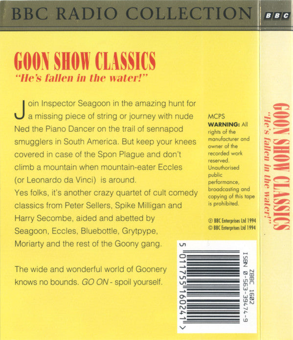 The Goons : Goon Show Classics: "He's Fallen In The Water" (2xCass)