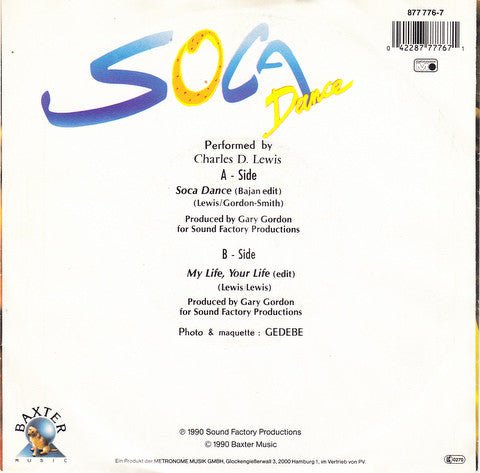 Charles D. Lewis : Soca Dance (7", Single)
