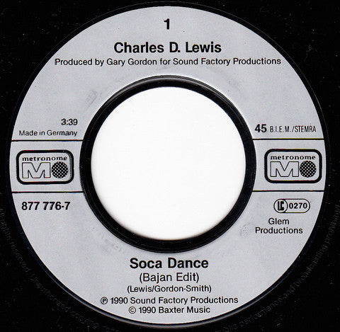 Charles D. Lewis : Soca Dance (7", Single)