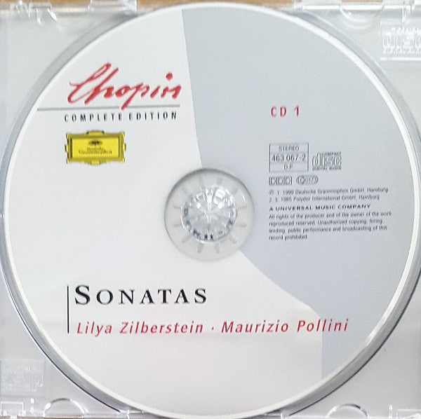 Frédéric Chopin, Maurizio Pollini, Lilya Zilberstein, Anatol Ugorski, Vladimir Ashkenazy : Chopin Complete Edition: Sonatas • Variations • Bolero • Tarantella • Allegro De Concert (2xCD, Comp, RE)