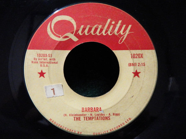 The Temptations (2) : Barbara (7", Single)