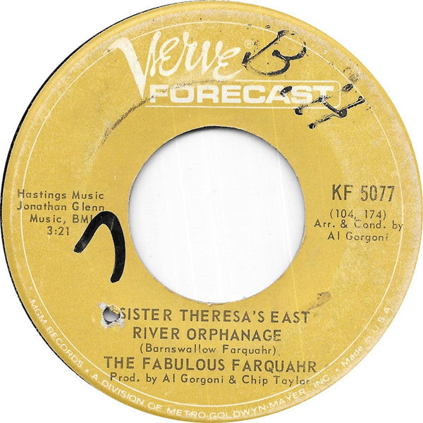 Farquahr : Sister Theresa's East River Orphanage (7", Single)