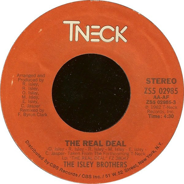 The Isley Brothers : The Real Deal (7", Styrene, Ter)
