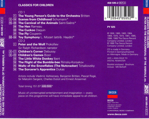 Various : Classics For Children (2xCD, Comp)
