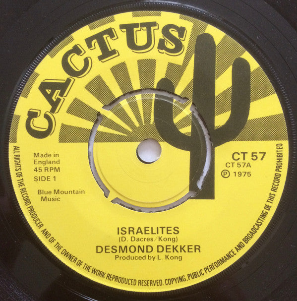 Desmond Dekker : Israelites (7", Single, 4 P)