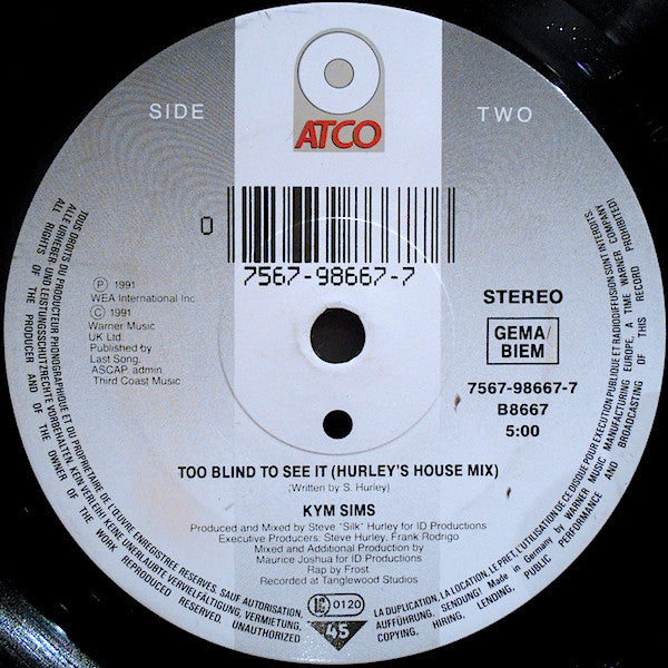 Kym Sims : Too Blind To See It (7")
