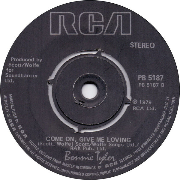 Bonnie Tyler : I Believe In Your Sweet Love (7", Single)