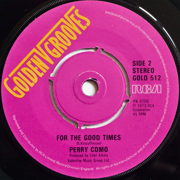 Perry Como : And I Love You So (7", Single)
