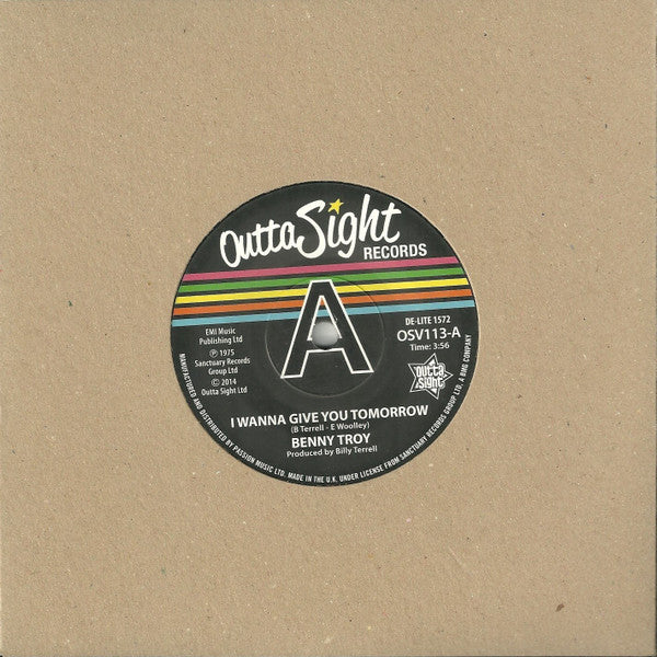 Benny Troy : I Wanna Give You Tomorrow (7", Promo, RE)