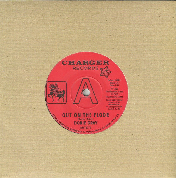Dobie Gray : Out On The Floor (7", Single, Sol)