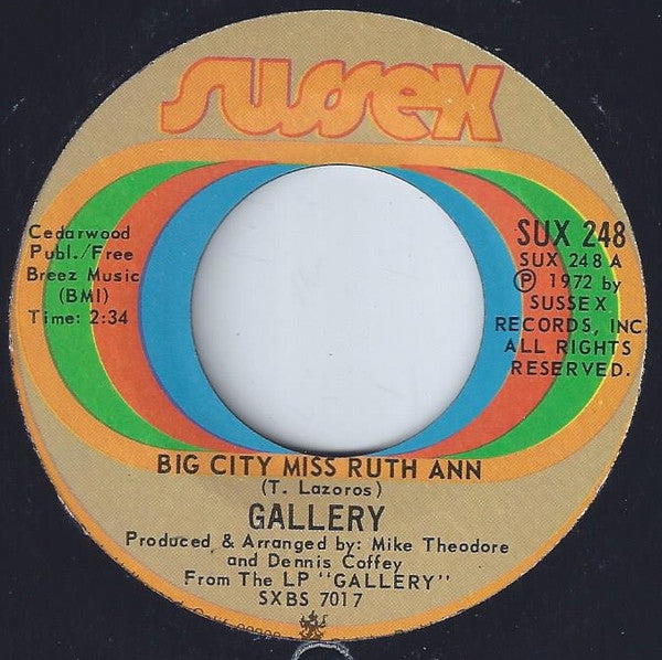 Gallery (2) : Big City Miss Ruth Ann / Lover's Hideaway (7", Single)