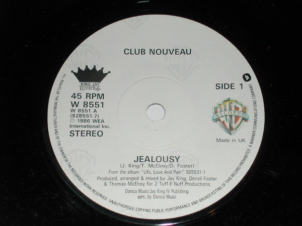 Club Nouveau : Jealousy (7")