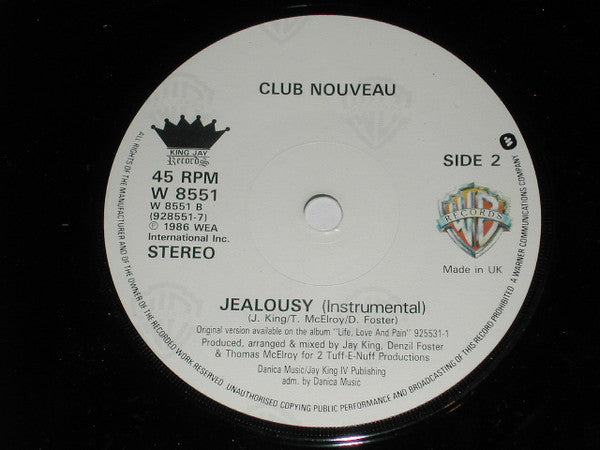 Club Nouveau : Jealousy (7")