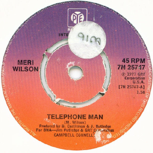 Meri Wilson : Telephone Man (7", Single, Pus)
