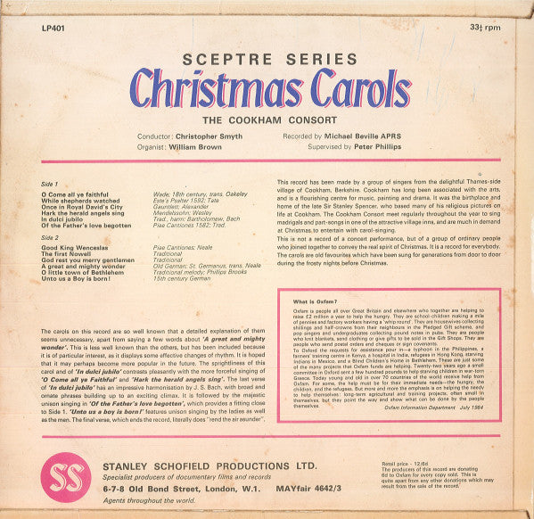 The Cookham Consort : Christmas Carols From An English Village (LP, Album, Sle)