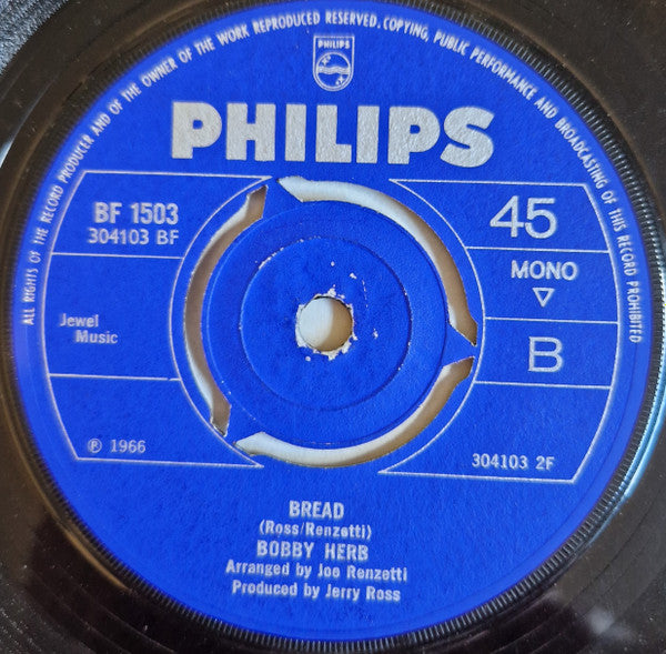 Bobby Hebb : Sunny / Bread (7", Mono, M/Print)