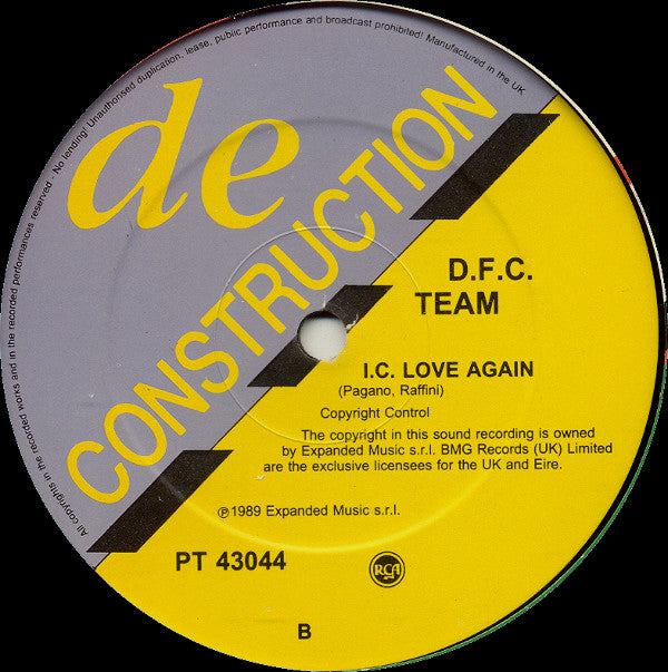 D.F.C. Team : I.C. Love Affair (12")