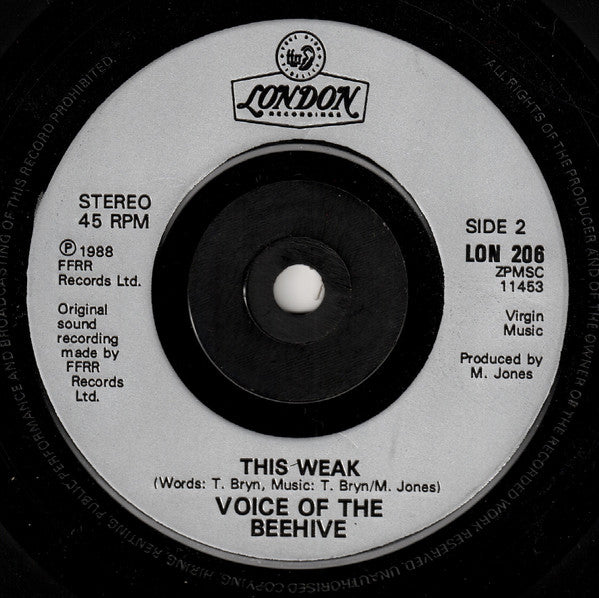 Voice Of The Beehive : I Walk The Earth (7", Single)