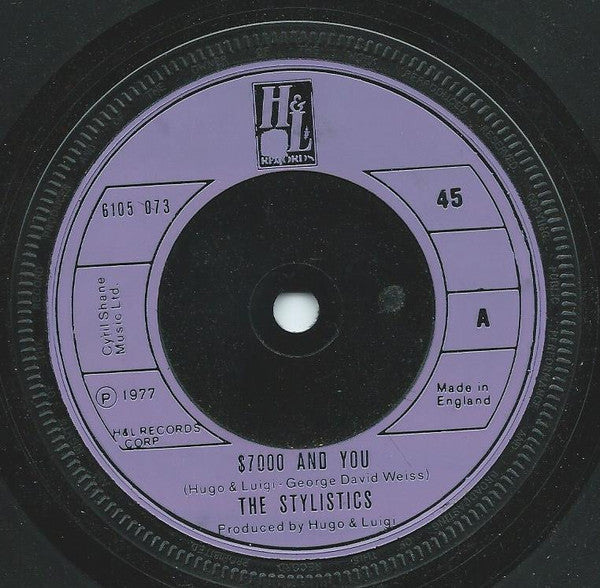 The Stylistics : $7000 And You (7", Single)