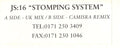 JS16 : Stomping System (12", Promo, W/Lbl)