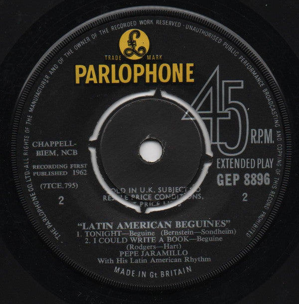 Pepe Jaramillo And His Latin-American Rhythm : Latin American Beguines (7", EP)