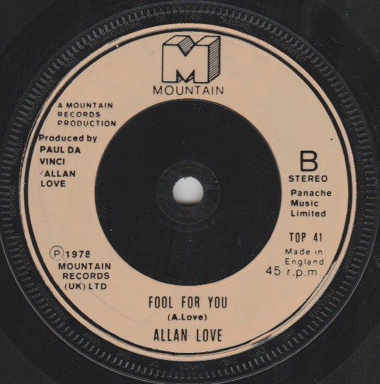 Allan Love : Wine Won't Turn To Water (7", Single, Bei)