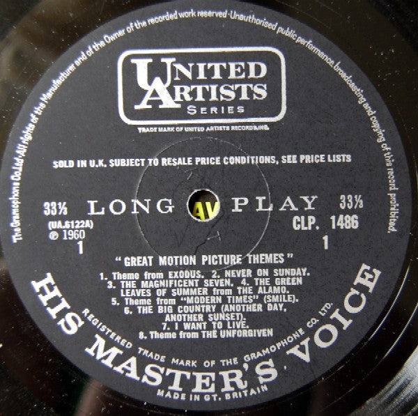 Various : Original Sound Tracks And Hit Music From Great Motion Picture Themes (LP, Comp, Mono, RE, RP)