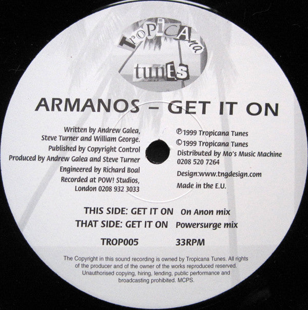 Armanos : Get It On (12")